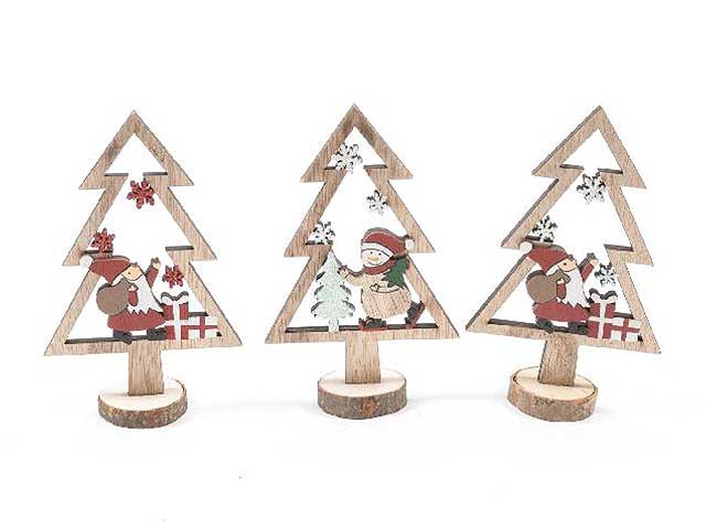 Albero in legno 10x4xh.15cm 07247