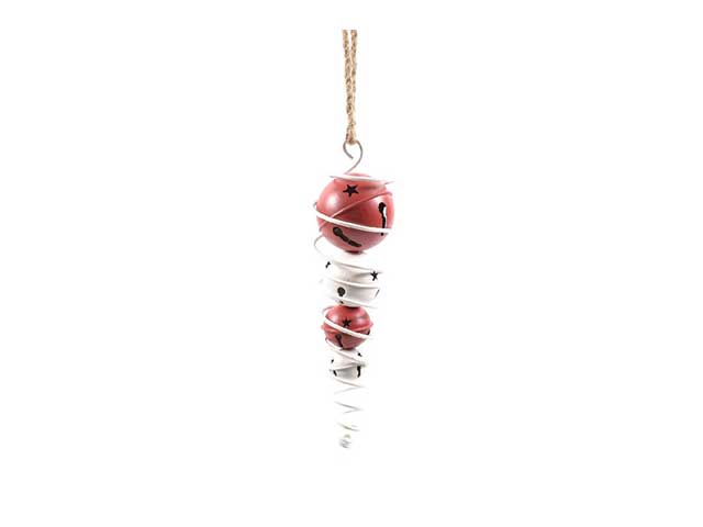 Pendente natalizio linea bells in metallo 38x10x10cm