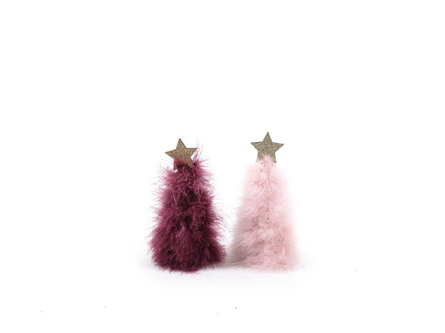 Alberello di natale senza luci furry 19cm diametro 10cm