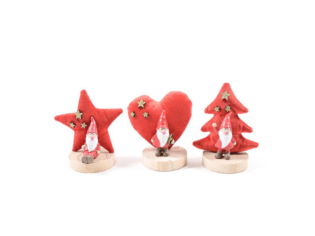 babbo natale con decorazione vell.10x7x13cm 33444