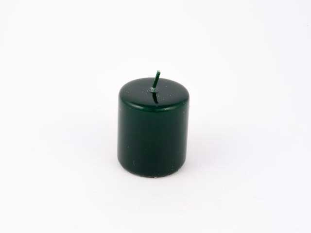 Candela moccolo 5x5cm verde 73297