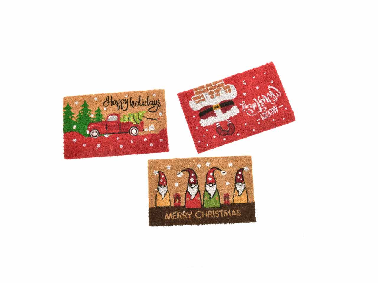 Zerbino cocco " natale " cm 25 x cm 40 decori assortiti