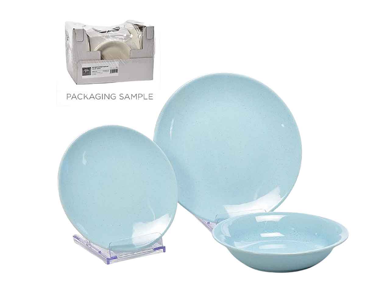 l.granul servizio piatti 18pz azzurro 0