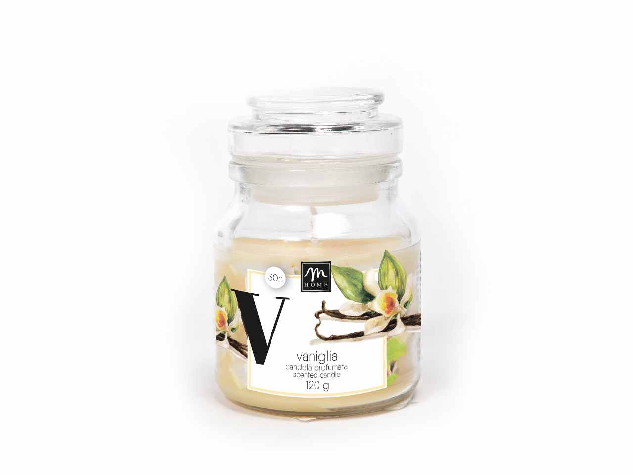 candela in barattolo vaniglia 130gr 08494