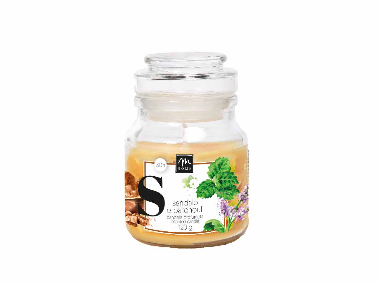 candela in barattolo sandalo 130gr 08500