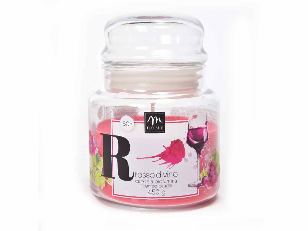 candela in barattolo rosso div.450gr 08562