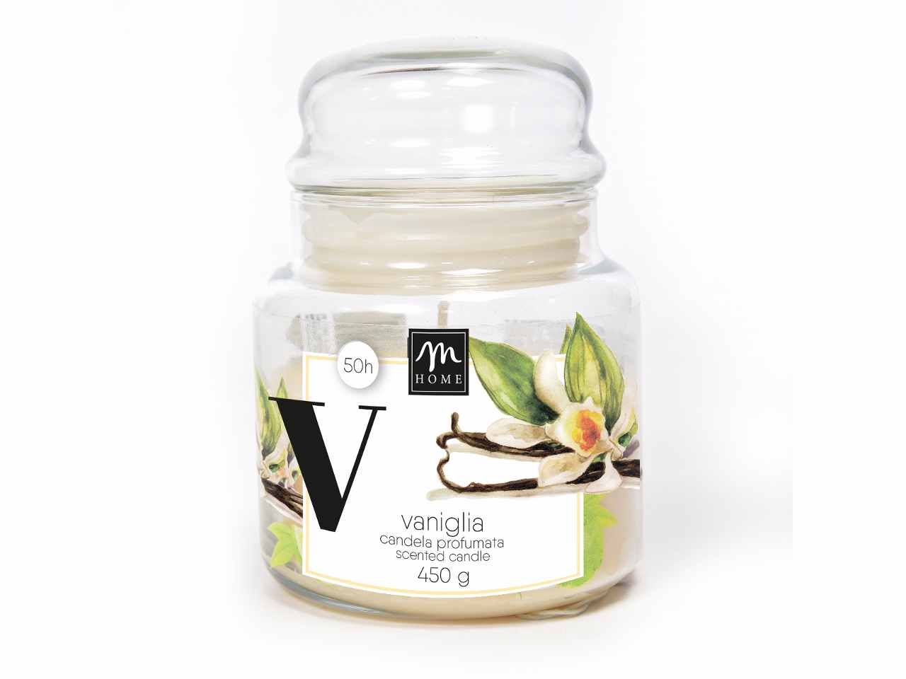 candela in barattolo vaniglia 450gr 08616