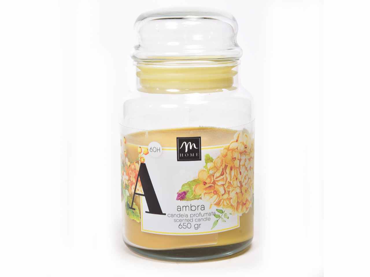 candela in barattolo ambra 650gr 08692
