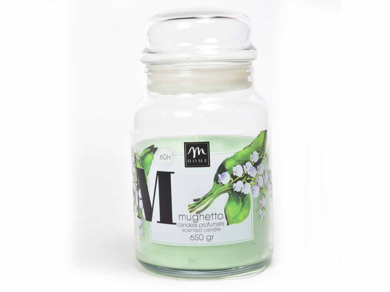 candela in barattolo mughetto 650gr 08715