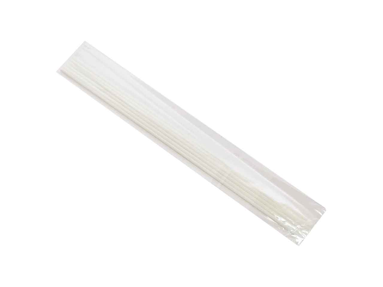 Bastoncini bianchi 6 pezzi h30xd3mm 09248