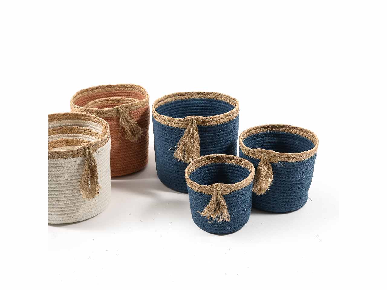 cesta in corda 3pz ass.17564