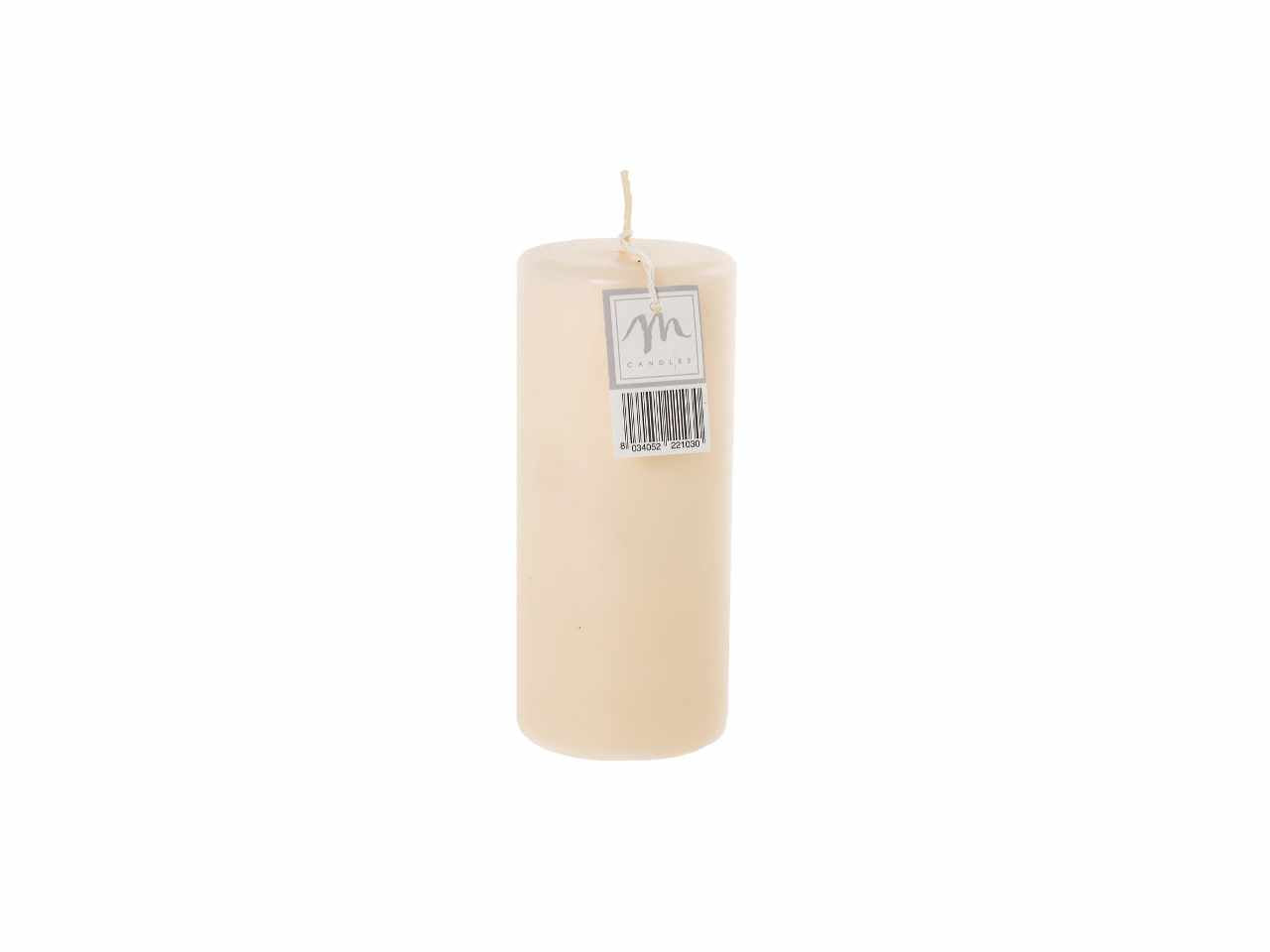 Candela pillar opaca avorio h.18xd.8cm
