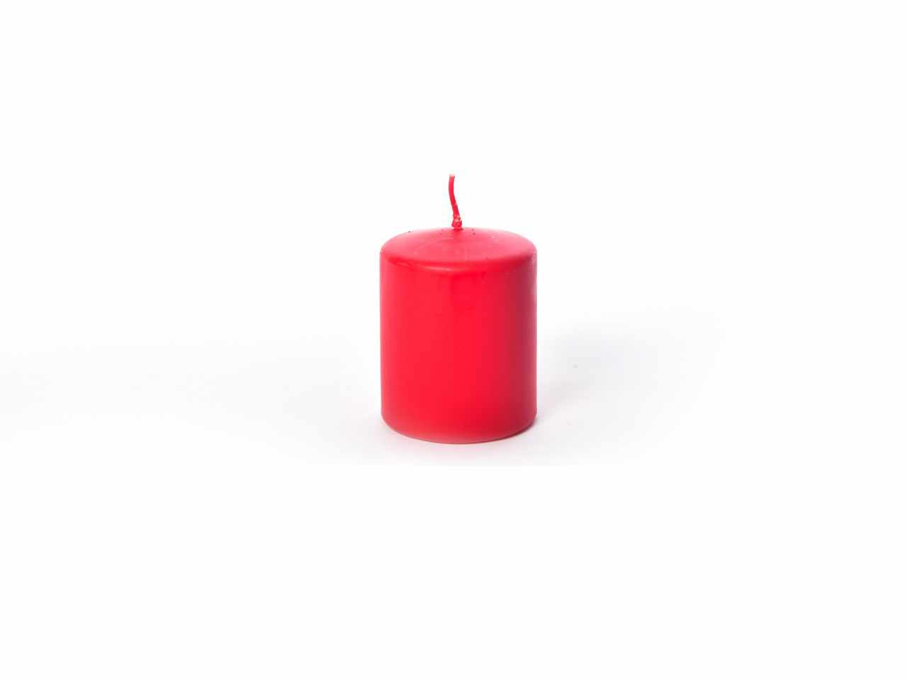 Candela pillar rossa h.10xd.8cm