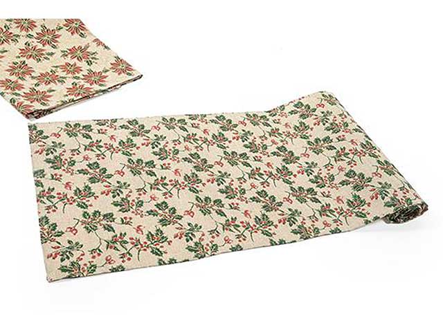 Runner tessuto c/glit.40x180cm 52596