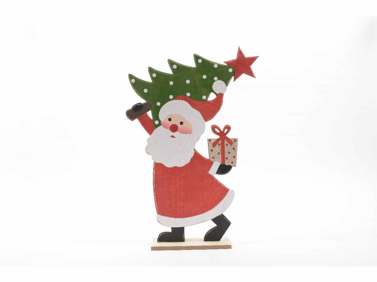 Babbo natale in legno 9,5x11cm