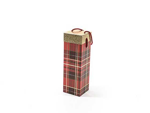 Linea gold tartan scatola porta vino h31,8cm624