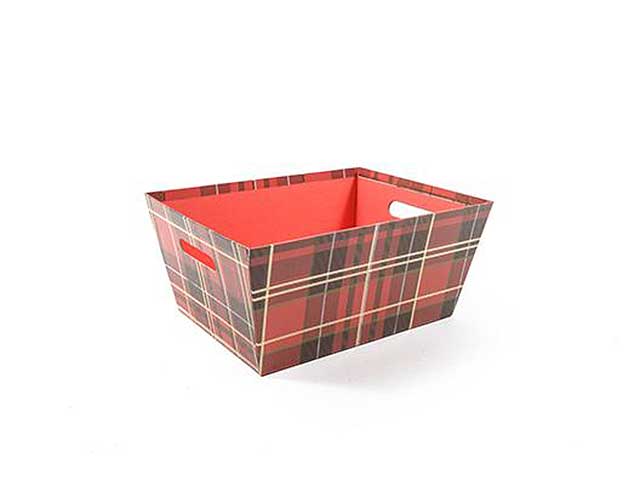 l.gold tartan cestino 31x24xh14cm 62465