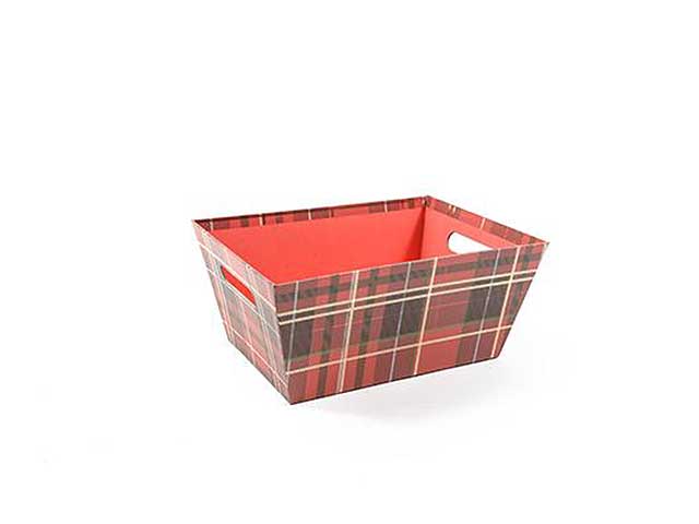 L.gold tartan cestino 27x20xh12,3 62472