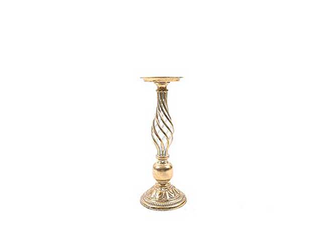 P.candela met.bianco oro h40xd15,5cm665