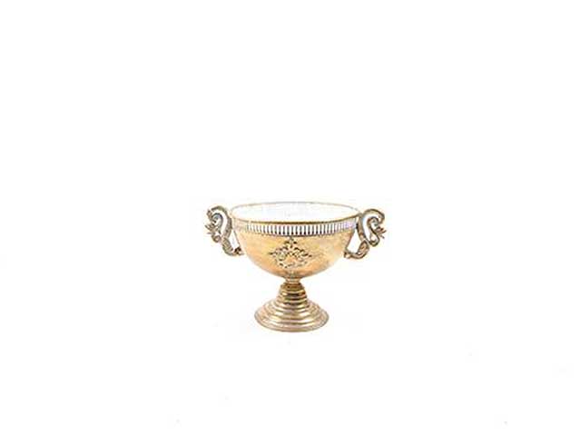 Coppa met.oro h22x25x35cmc/manici 66753