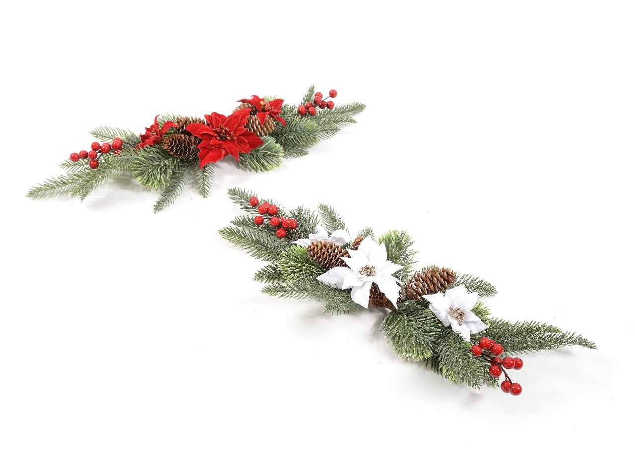 Decorazione natalizia stella di natale 60x6xh.20 cm. assortito