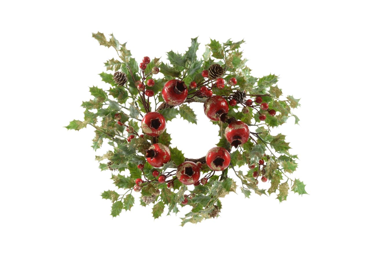 Corona dietroporta melograno dorato diam. 50 cm