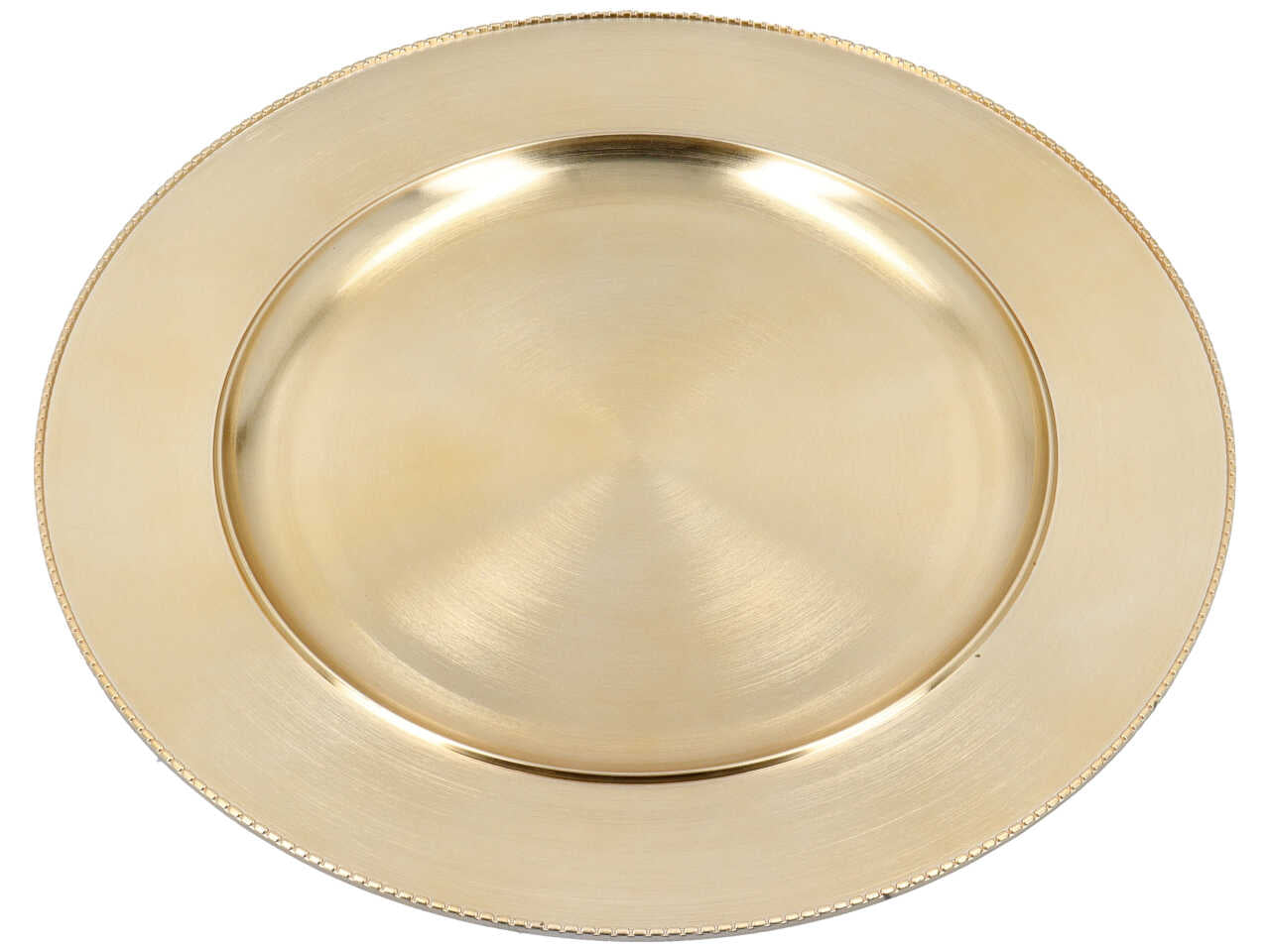 Sottopiatto foglia oro in plastica diametro 33cm