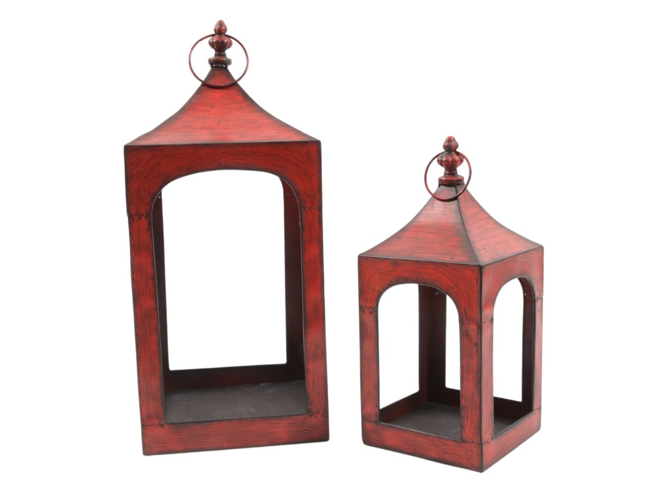 Lanterne 2 pezzi 49x21x21/h.35x15.5x15.5