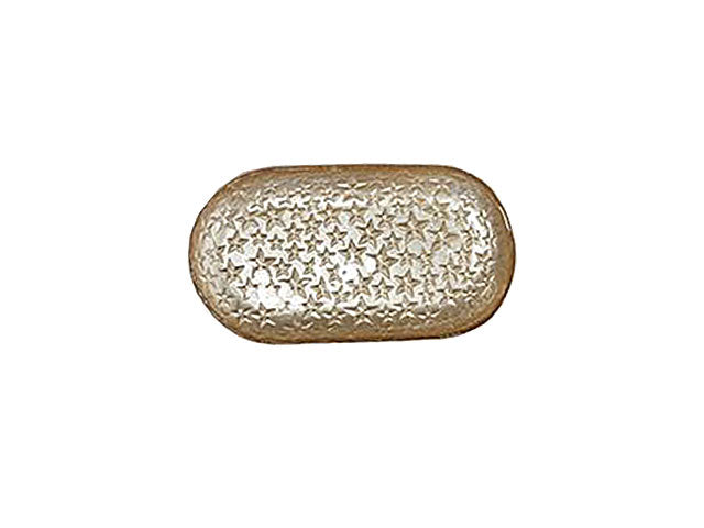 L.stars piatto vetro 28x14cm oro 99140