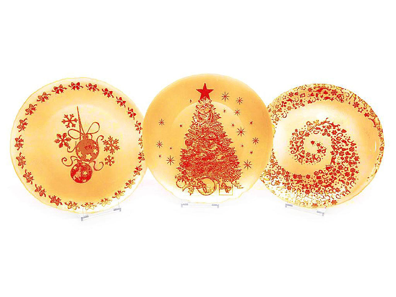 L.christmas piatto vetro d.33,5cm 99287
