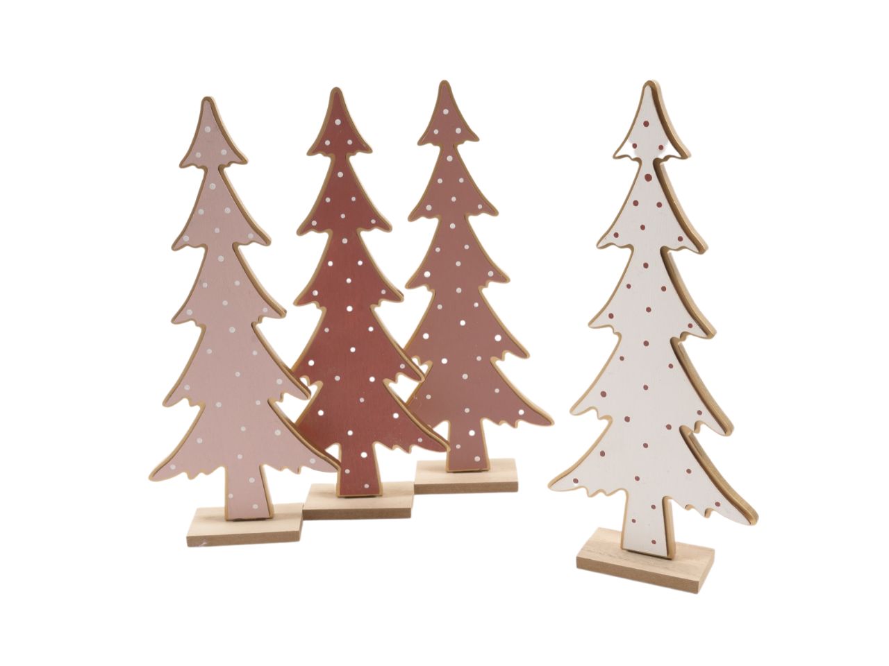 Albero di natale in legno 14x4,5xh.31cm assortito