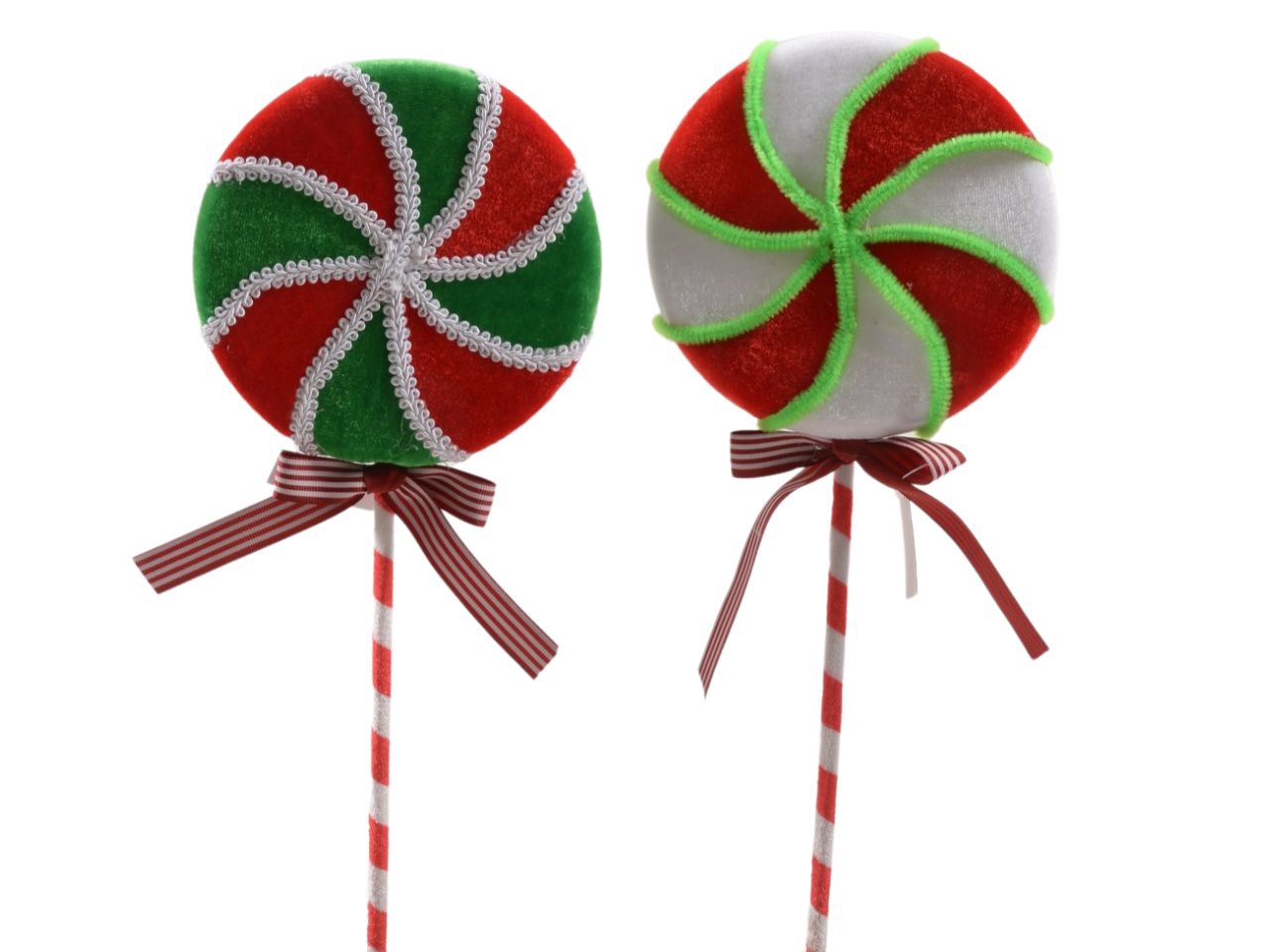 Decorazione "candy" in polistirolo 34x9.5x3cm assortita