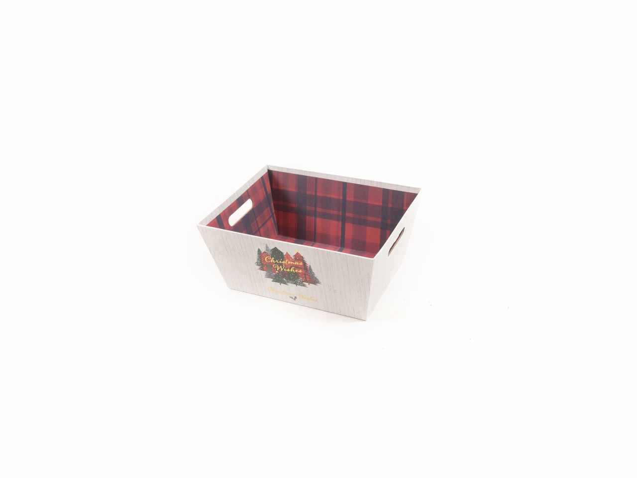 Cestino carta tartan 31x24xh14 57451