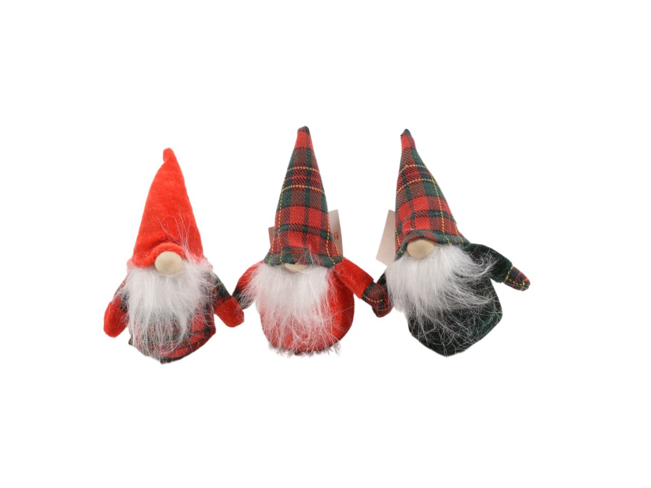 Decorazione babbo natale da appendere 12x8x6 cm assortito