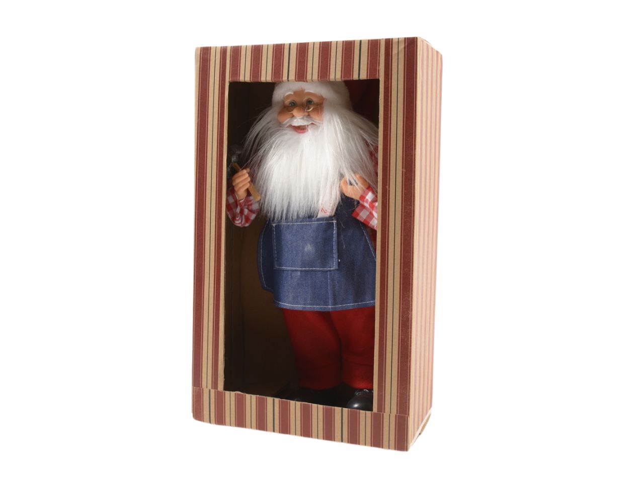 babbo natale carpentiere 25x12xh.40cm con confezione regalo