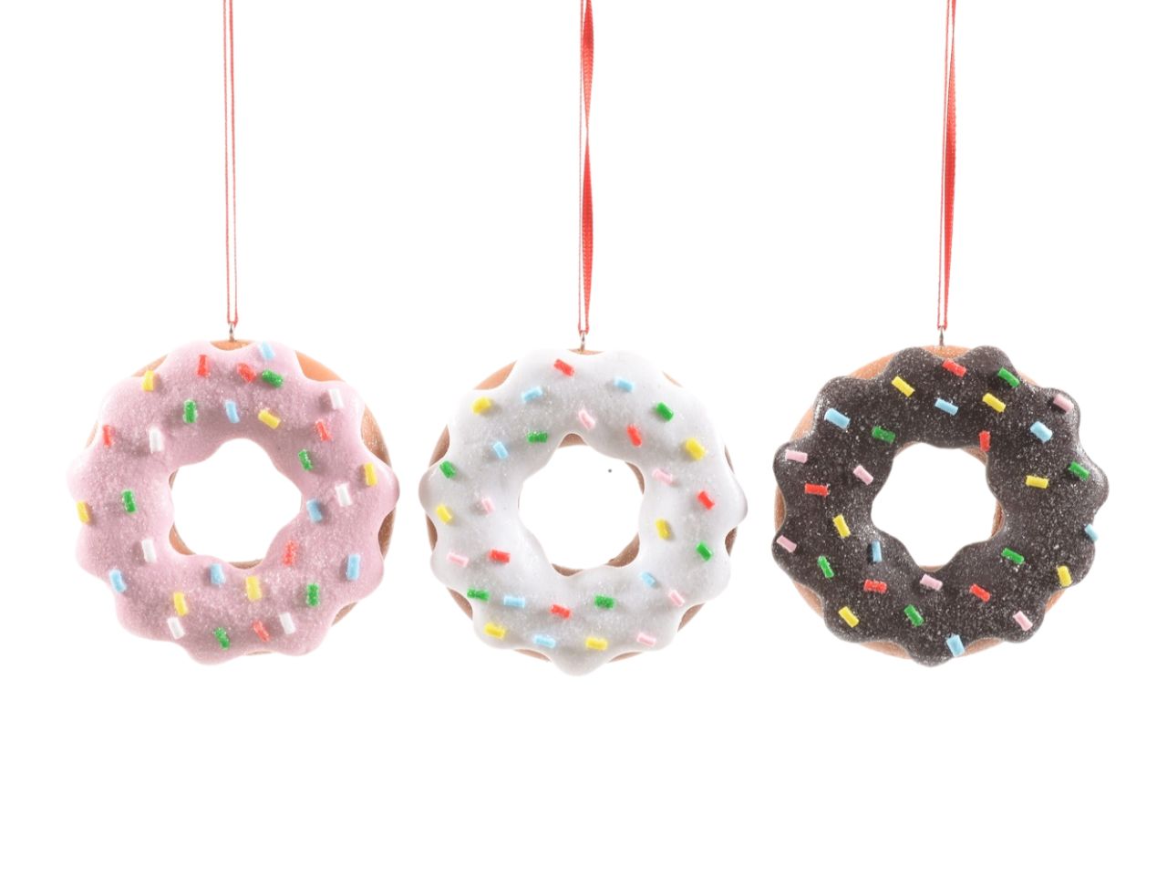 Pendente natalizio in argilla morbida diam. 8 cm decori assortiti