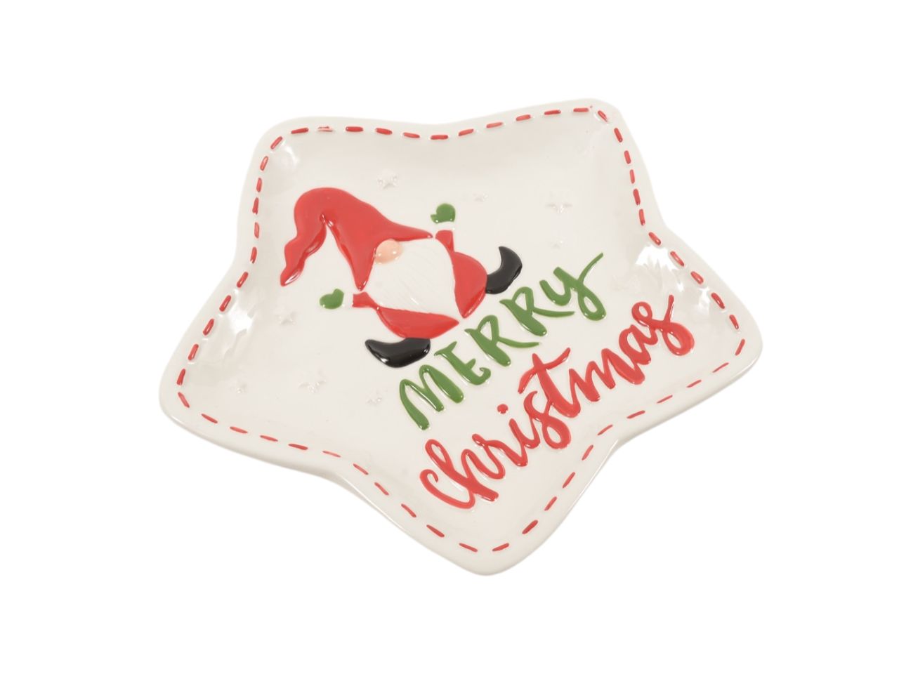 Piatto in ceramica "merry christmas" diam. 26cm