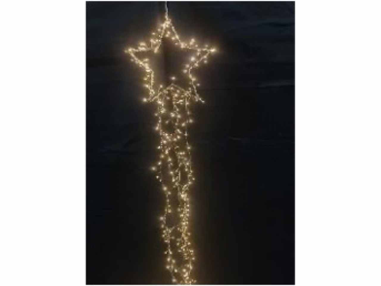 Stella da appendere con 200 luci led pendenti 25x130cm