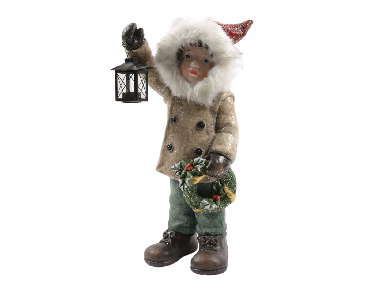 Bimbo "carol" con lanterna 30x21xh.57cm