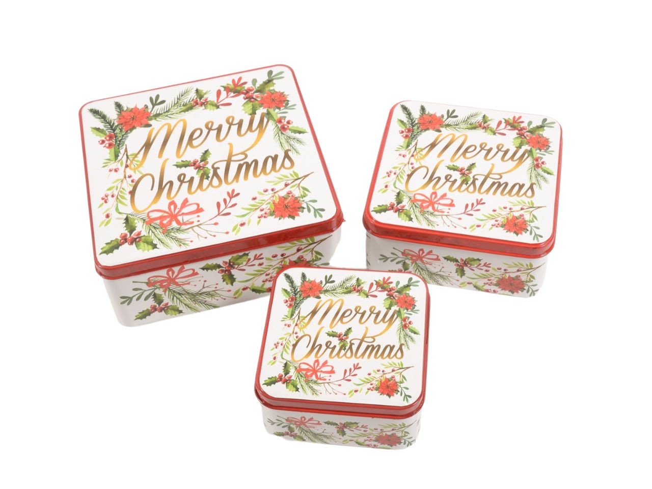 Scatole in latta xmas 3pz 80329