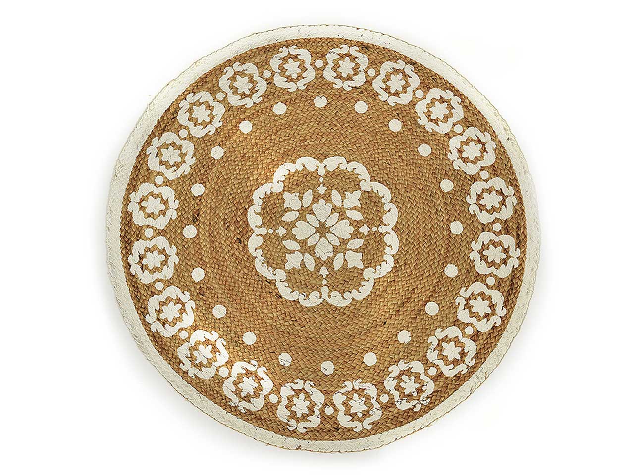 tappeto in yuta naturale misura d.90cm
