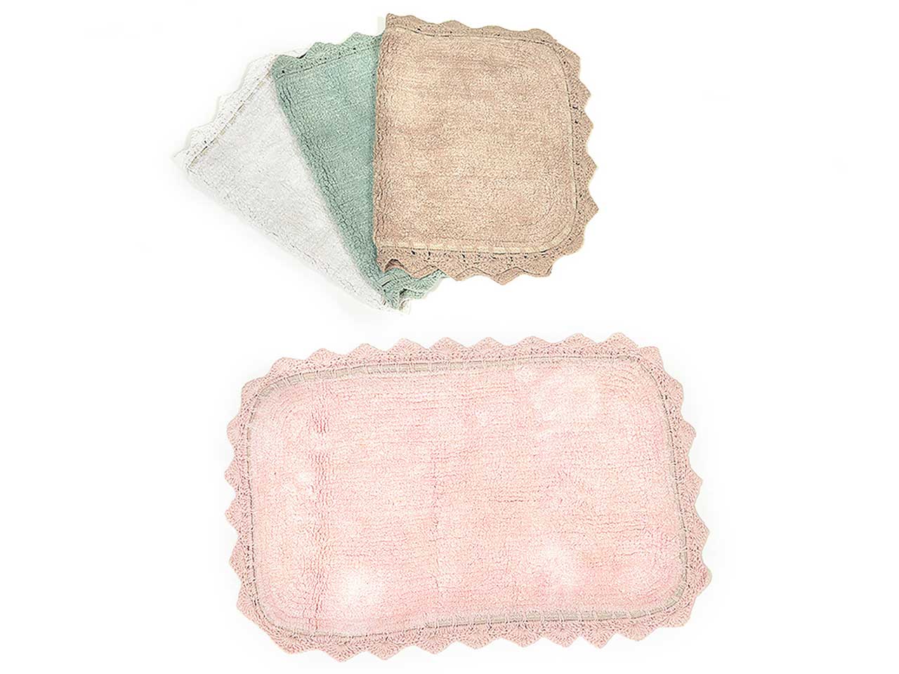 Tappeto da bagno in cotone misura 40x60cm in colori assortiti