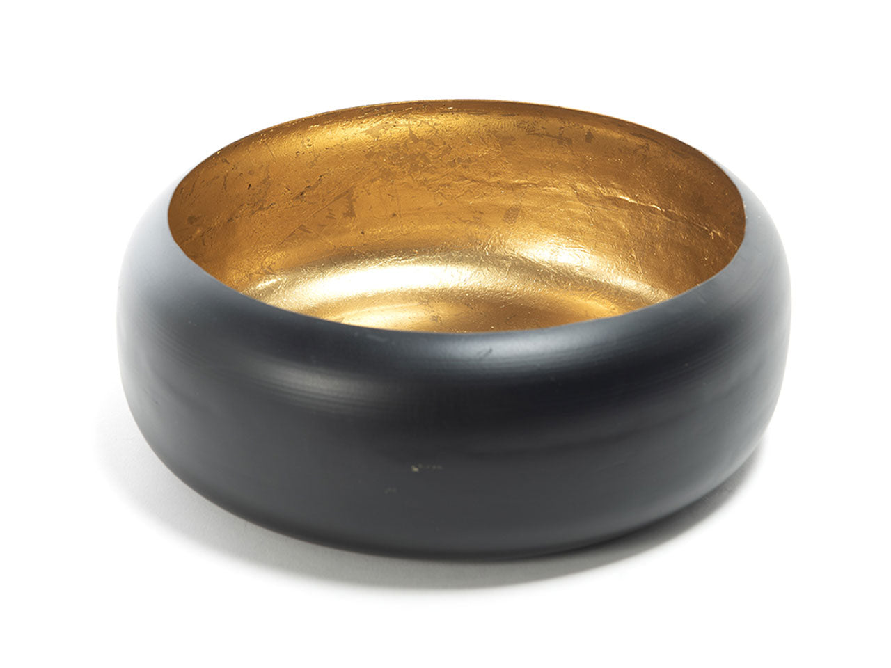 Centrotavola in metallo foglia oro misura d.27xh.10cm