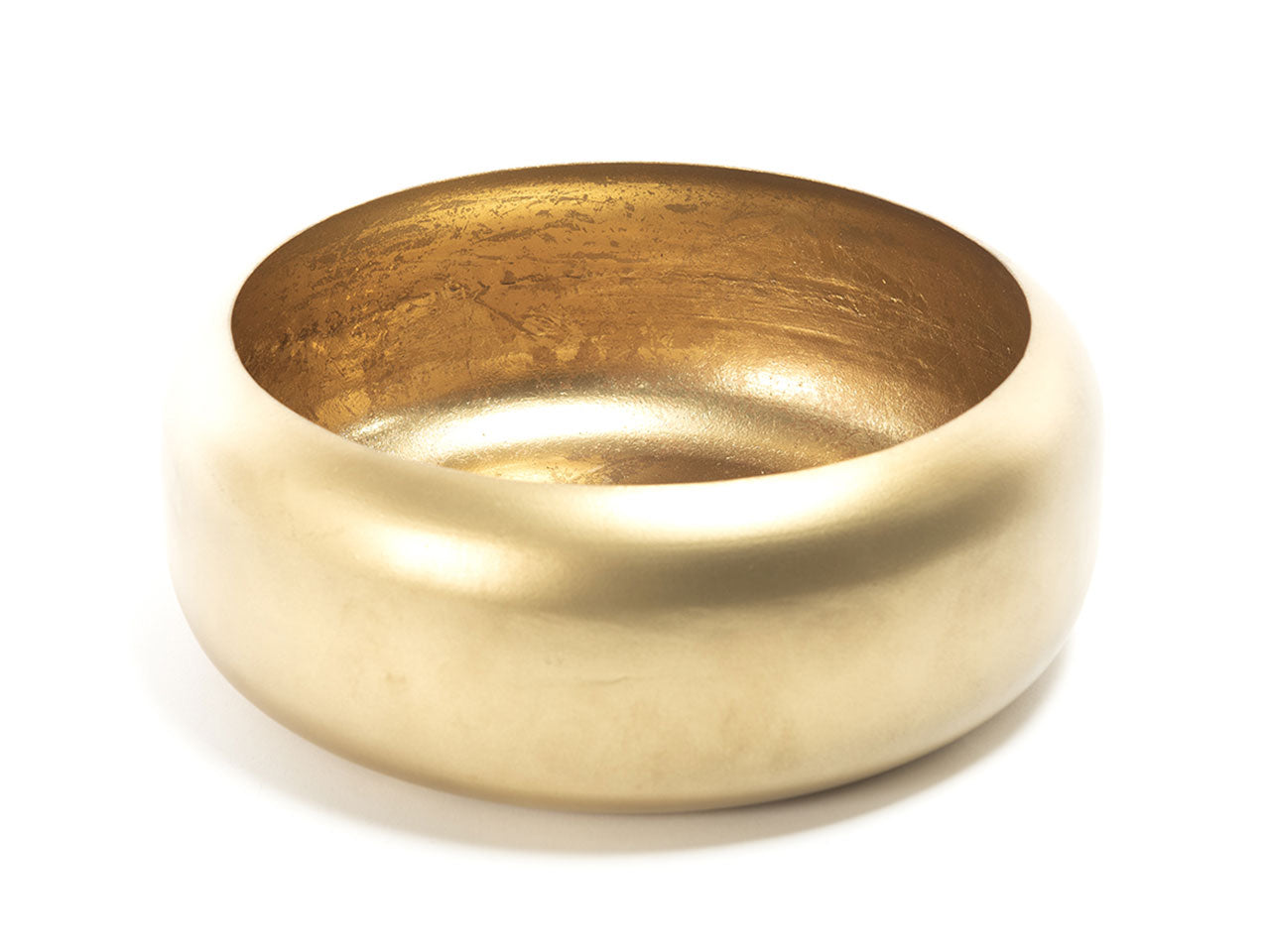 Centrotavola in metallo foglia oro misura d.27xh.10cm