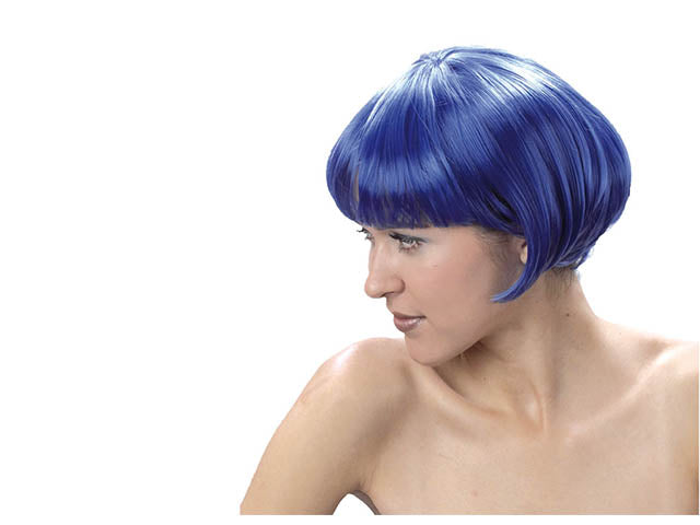 Parrucca carre' blu 036782 $