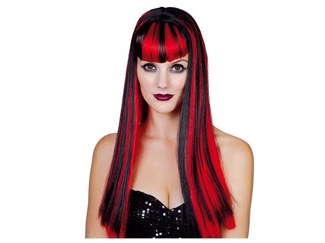 Parrucca strega nera/rossa fra 036787 $