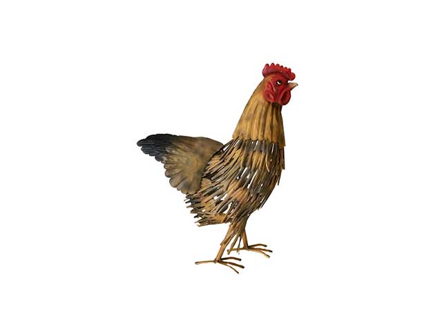 gallina metallo 30x14x39cm fjq002