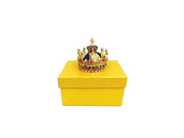Corona metallo oro blu br639