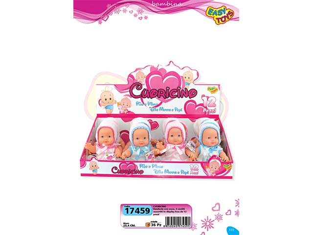 bambola bebe' cuoricino c/voce 17459