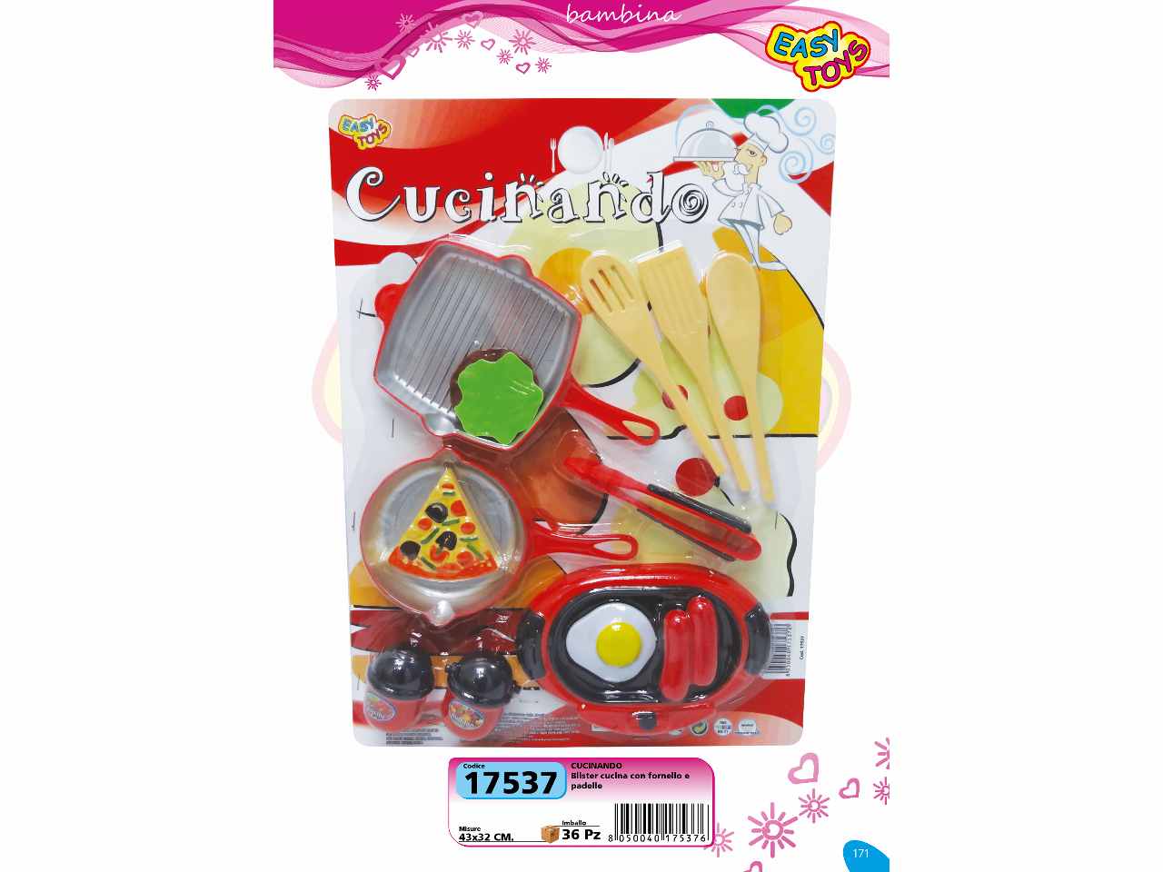 set"cucinando" c/padelle e fo17537